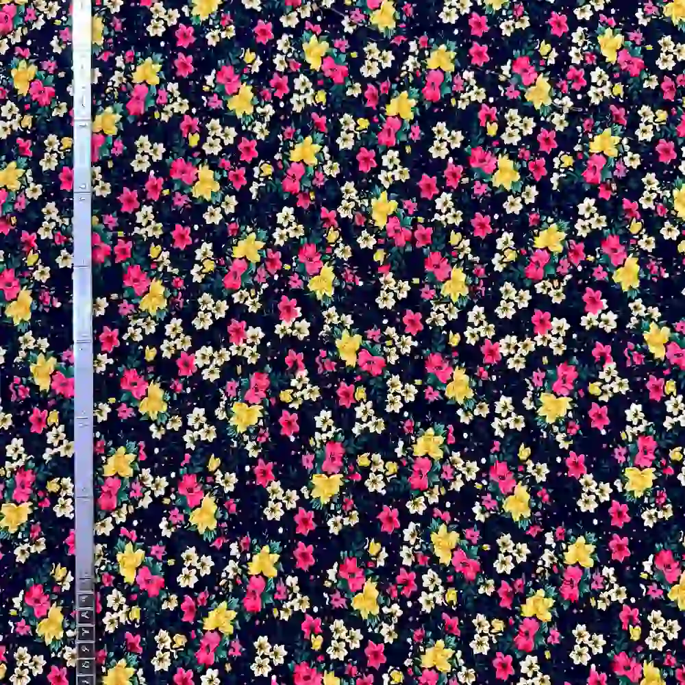 پارچه نخی نانو (كودری) وارداتی مدل گل پنبه ای - تصویر 2