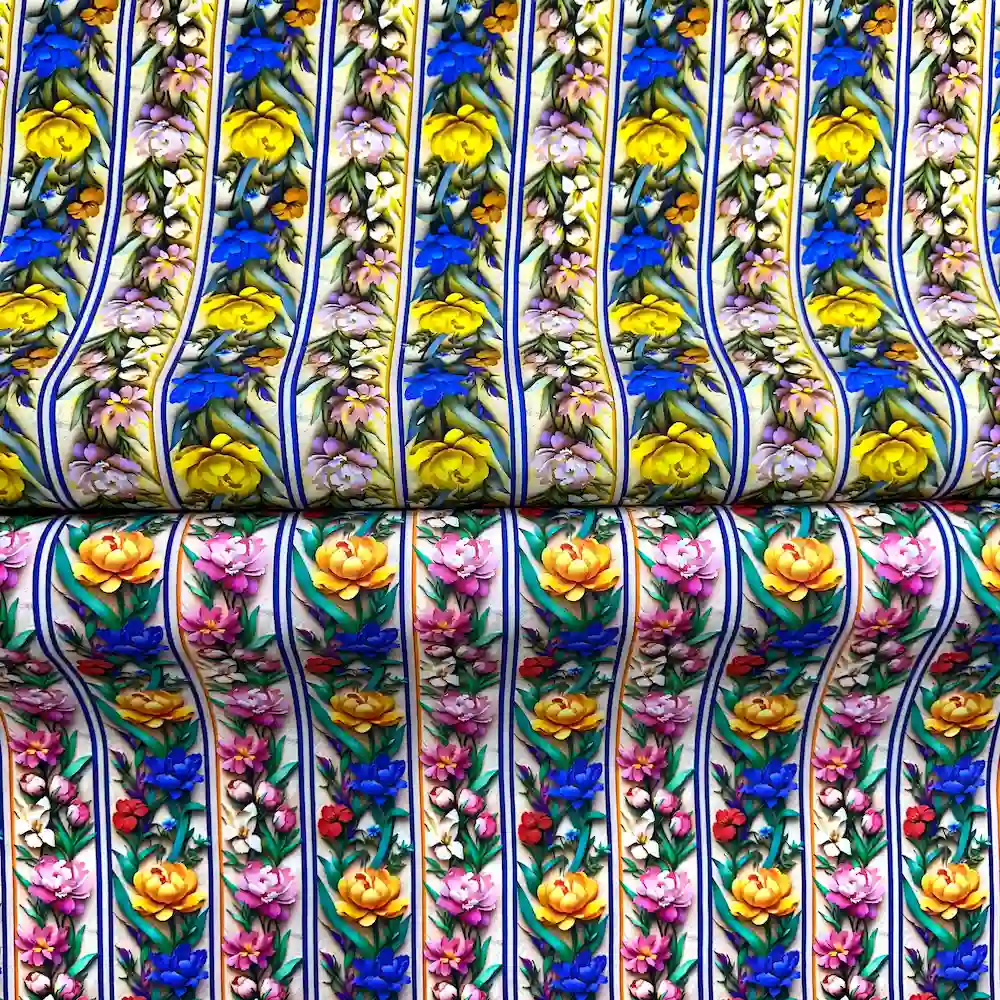 پارچه نخی سه بعدی عروسكی وارداتی طرح راه راه - تصویر 5