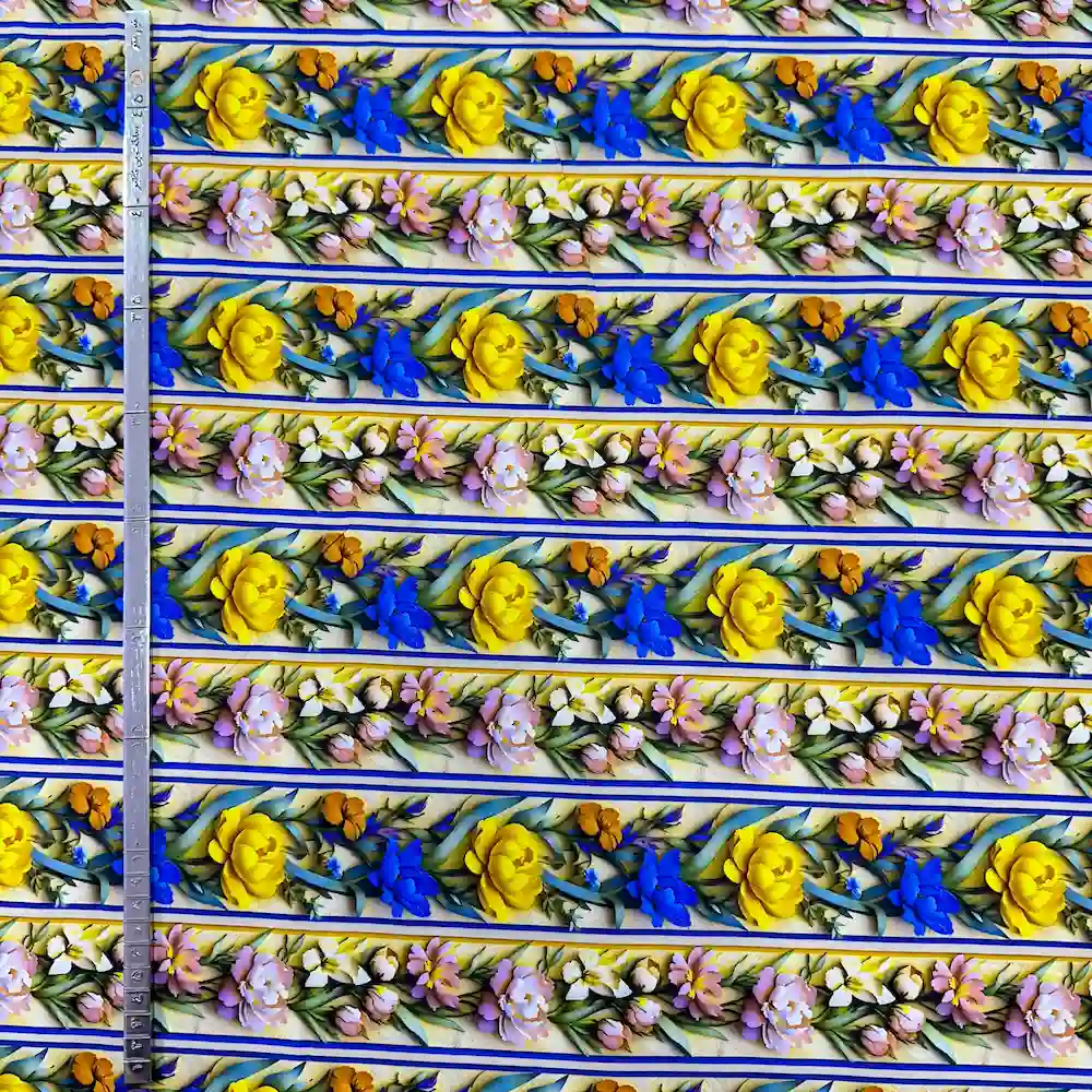 پارچه نخی سه بعدی عروسكی وارداتی طرح راه راه - تصویر 4