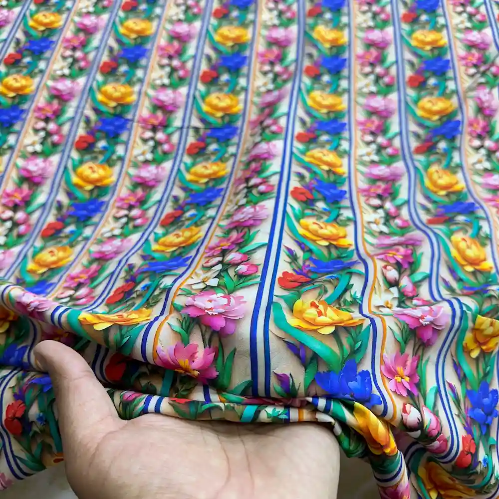 پارچه نخی سه بعدی عروسكی وارداتی طرح راه راه - تصویر 7